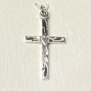 Silver tone Cross Pendant. Reversible